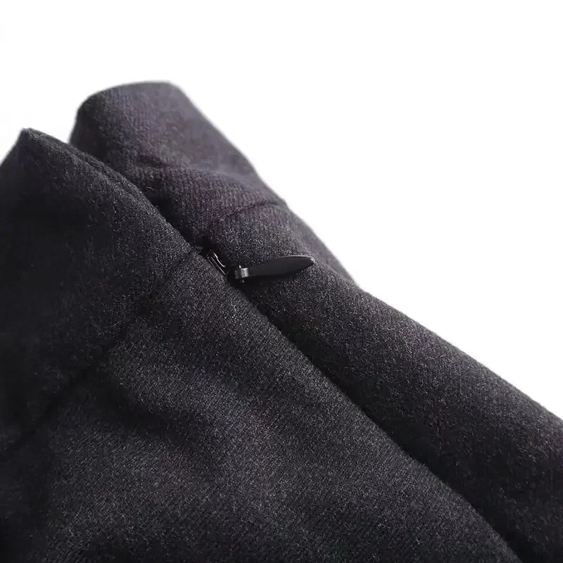 Dames 2023 Mode Temperament Slanke Joker Onregelmatige Rok Midi Rok Retro Hoge Taille Rits Dames Rok Mujer