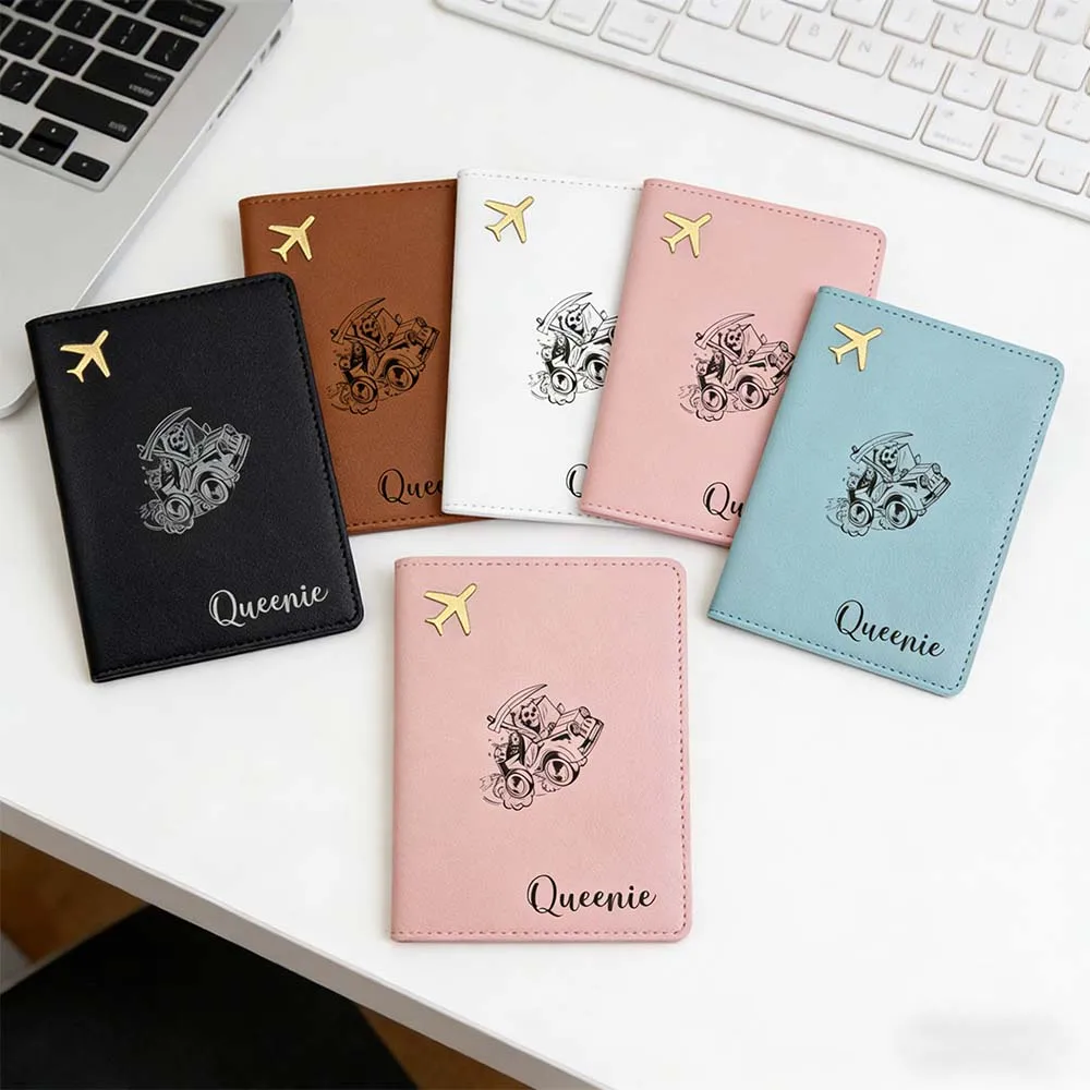 

1pc Personalized Name Passport Cover Husband Gift Leather Passport Organizer Memory Keepsake