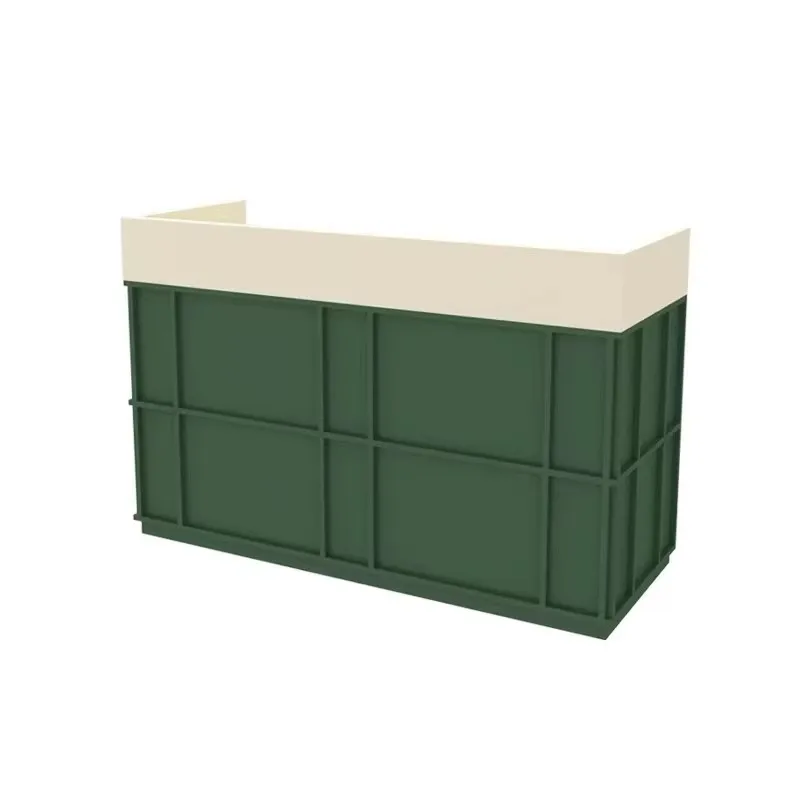 

&c High Beauty Nail Salon Counter Desk Reception Custom Durable Modern Luxury Wooden Reception Desk