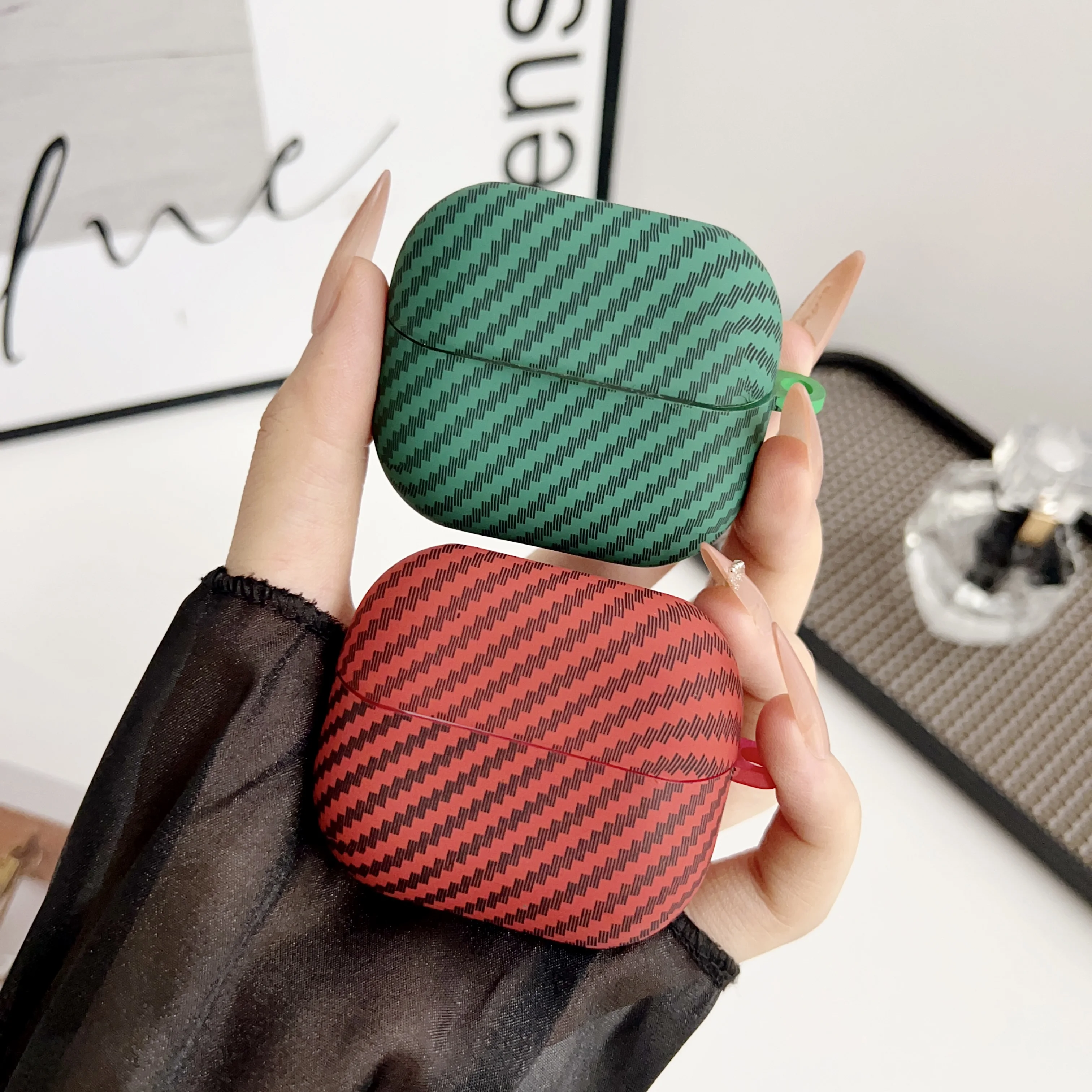 for Samsung Galaxy Buds 4Pro/4/3pro Earphone Case Carbon fiber high-end business for AirPods1/2/3/4/ Pro3/pro2 /pro case view 6