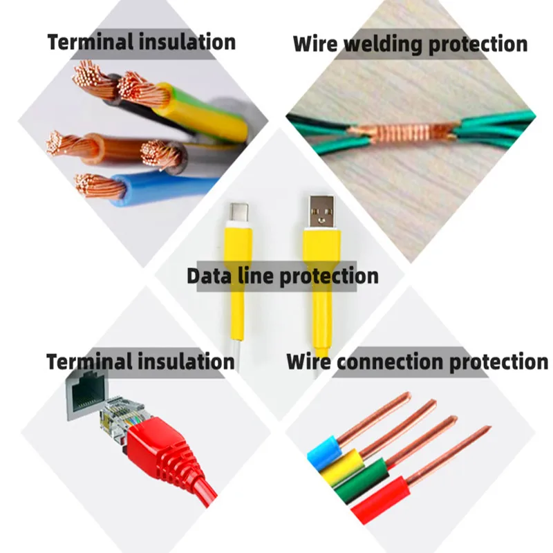 127/135/164/328/530 PCS,2:1 Shrinkable Insulation Heat Shrinkable Tube Wire and Cable Data Cable Protective Cover Electronic DIY