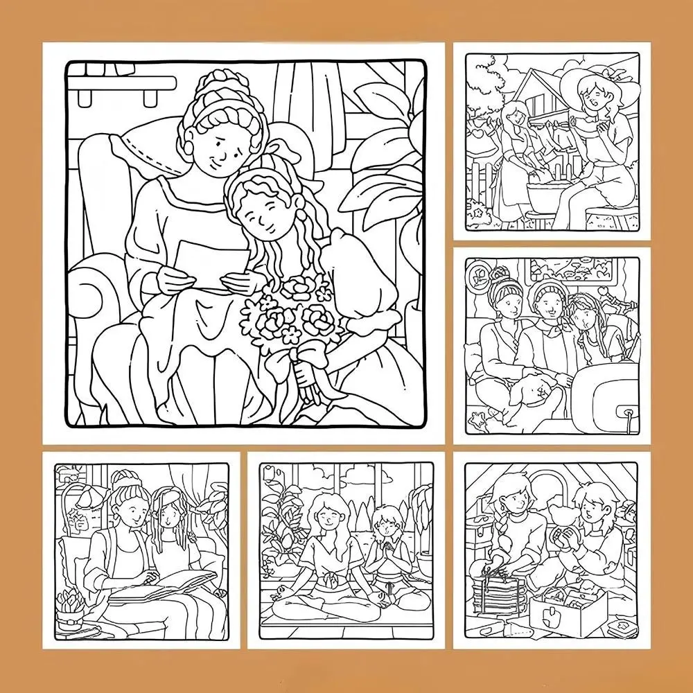 

Милая мультяшная книжка-раскраска для снятия стресса, обучающая картина в мягкой обложке, подарок, игрушка Монтессори для рисования для взрослых и подростков