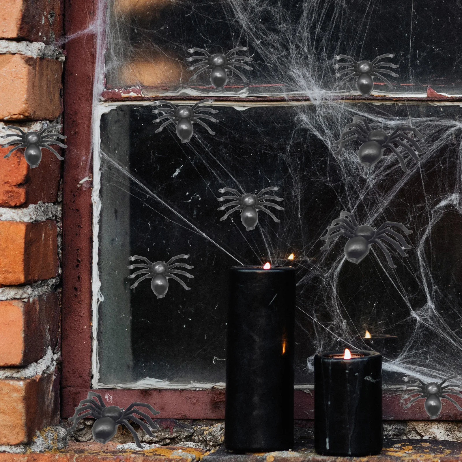 50 Pcs Realistic Spider Toys Halloween Decorations Spider Horror Black Spider Haunted House Spider Halloween Party Decorations
