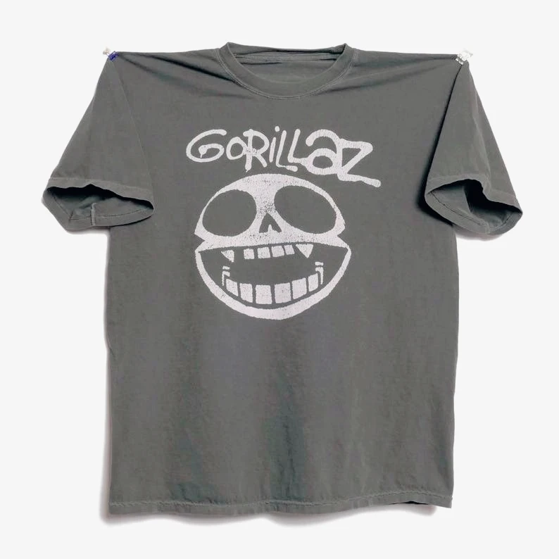 Gorillaz Band Print Short Sleeve T-shirt Alternative Electronic EDM DJ Post Punk Band Shirt Men Women 2026 Summer Streetwear Top