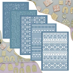 Silk Screen Stencils for Polymer Clay DIY Clay Earring Making Kit Pottery Ceramic Sweater Texture Transfer Acrylic Painting