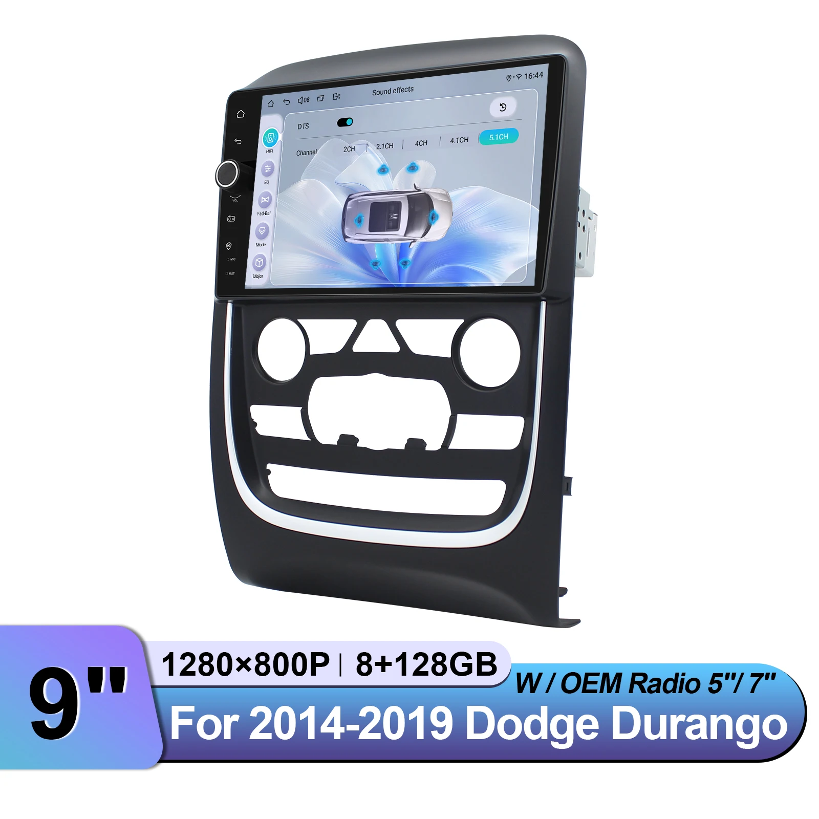 منتج جديد 9 بوصة راديو السيارة استبدال وحدة رئيس ل 2014-2019 دودج دورانجو | يحتفظ أدوات وميزات OEM