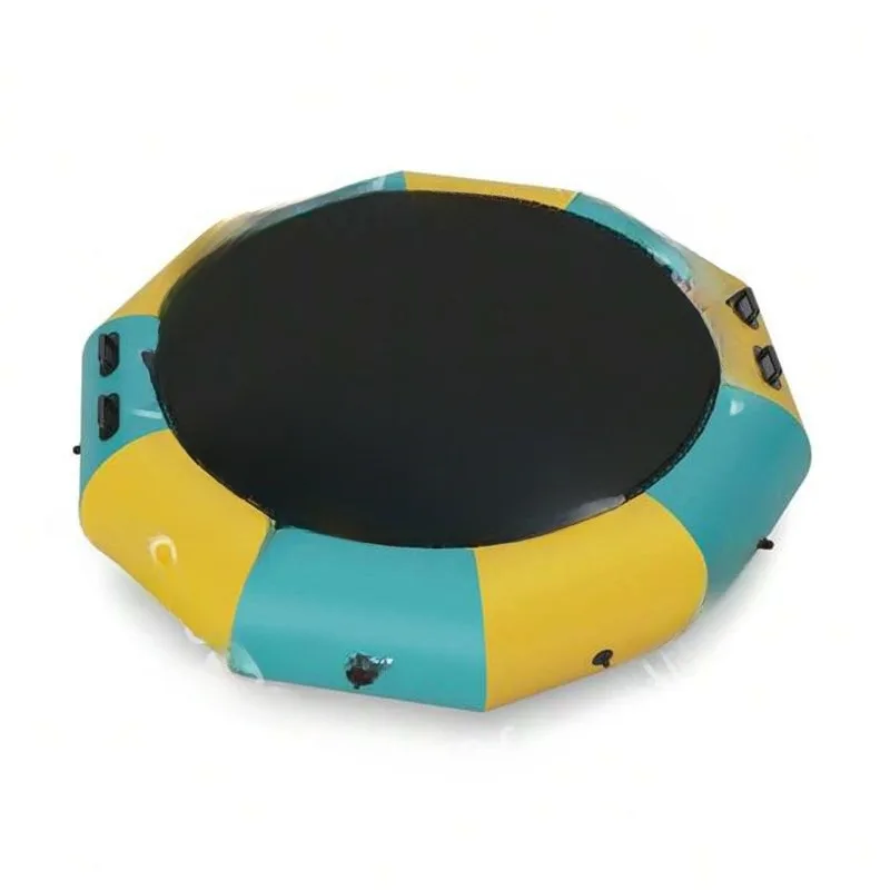 mini commercial water park toy floating jumping bed for lake games outdoor inflatable trampoline for sale