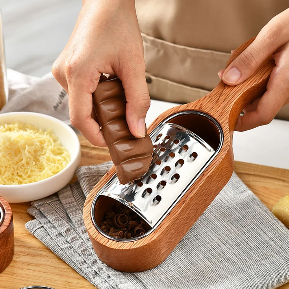 Multifunctional Stainless Steel Cheese Grater Zester Slicer, Kitchen Peeler Cutter for Lemon Chocolate Fruit Vegetable