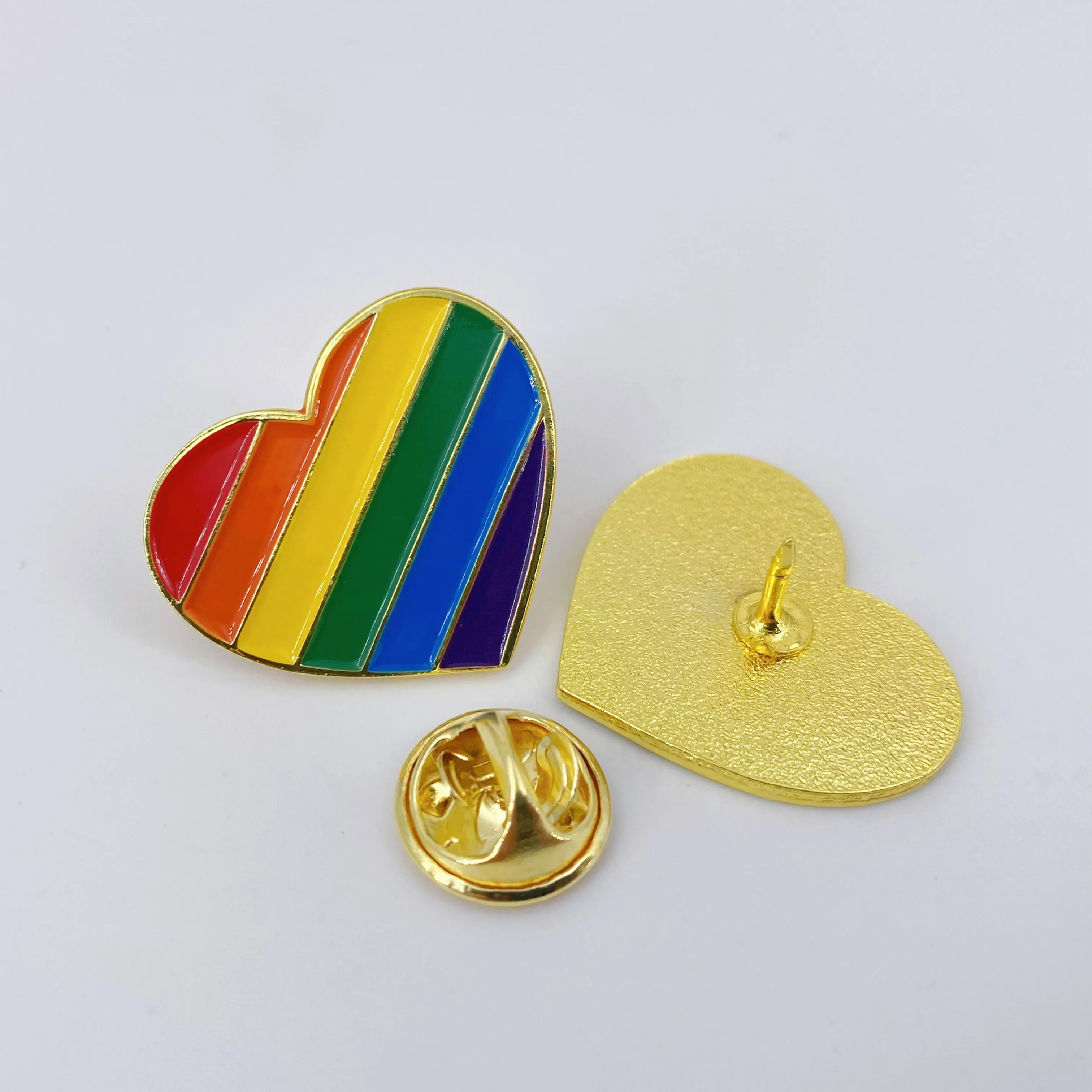 LGBT Rainbow Pride Pins Set Enamel Heart Brooches LGBTQ Progress Decor for Men Women Clothes Hats - Pride Parade Ac