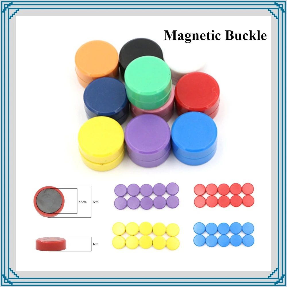 D30MM Magnetic Buttons Fridge Stickers Office White Board Nail Push Pins Item 10 Color Locker Disc Thumbtack Magnet School Teach