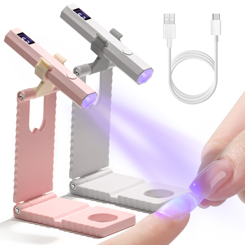 LULAA Cordless Nail Lamp with Stand Handheld UV Light with LCD Display for Gel Nails Rechargeable USB Nail Dryer for Fast Curing LULAA Cordless Nail Lamp with Stand Handheld UV Light with LCD Display for Gel Nails Rechargeable USB Nail Dryer for Fast Curing