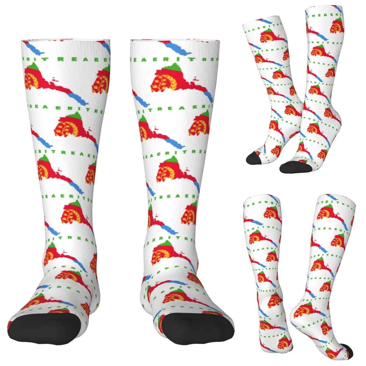 Flag Of Eritrea Socks Harajuku Stockings All Season Long Socks Accessories for Man Woman Birthday Present