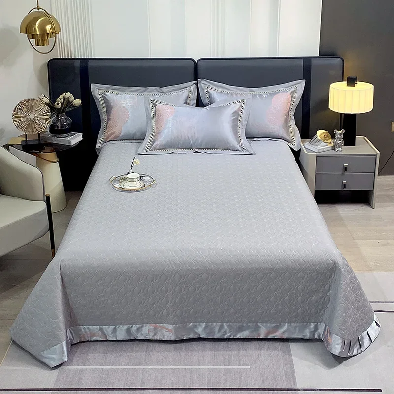 

European relief pure cotton quilted quilted cotton bed cover single piece cotton thickened bed cover double bed cover 3 pcs set