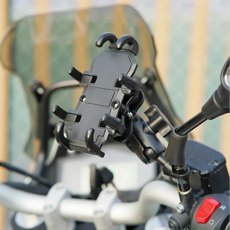 Soporte para teléfono móvil 360 giratorio ajustable motocicleta vehículo eléctrico montar soporte de navegación para llevar