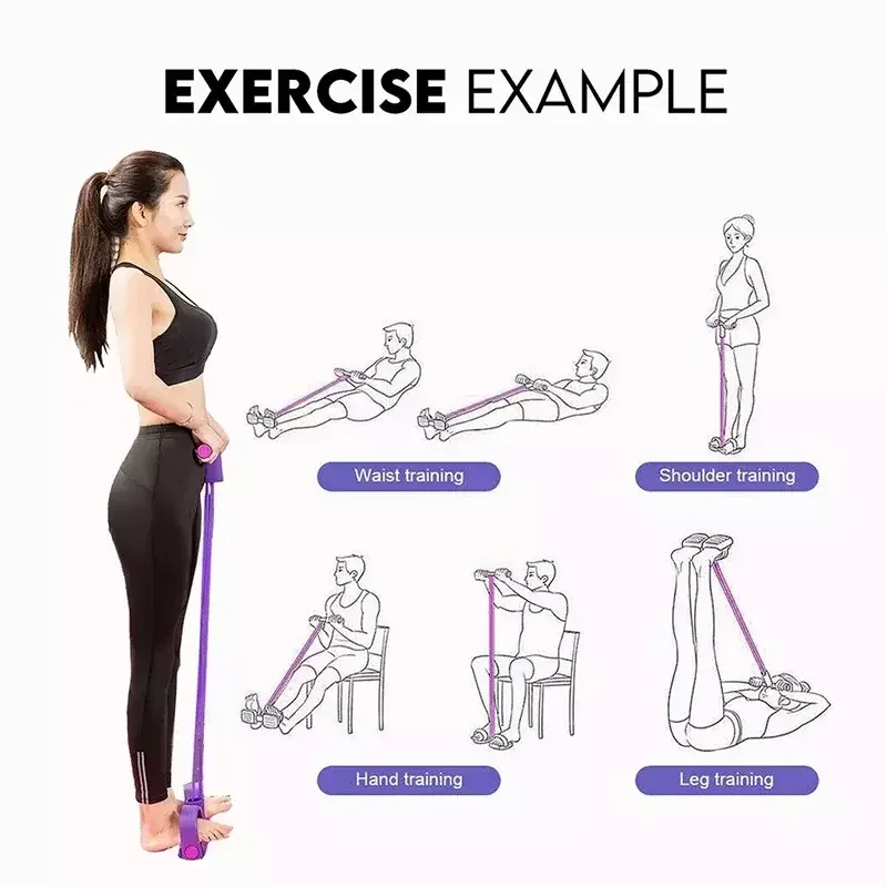

4/6 Tube Pedal Resistance Band Gym Equipment Agility Training Pilates Training Equipment Leg Exercise Tool Trampoline Gym sets