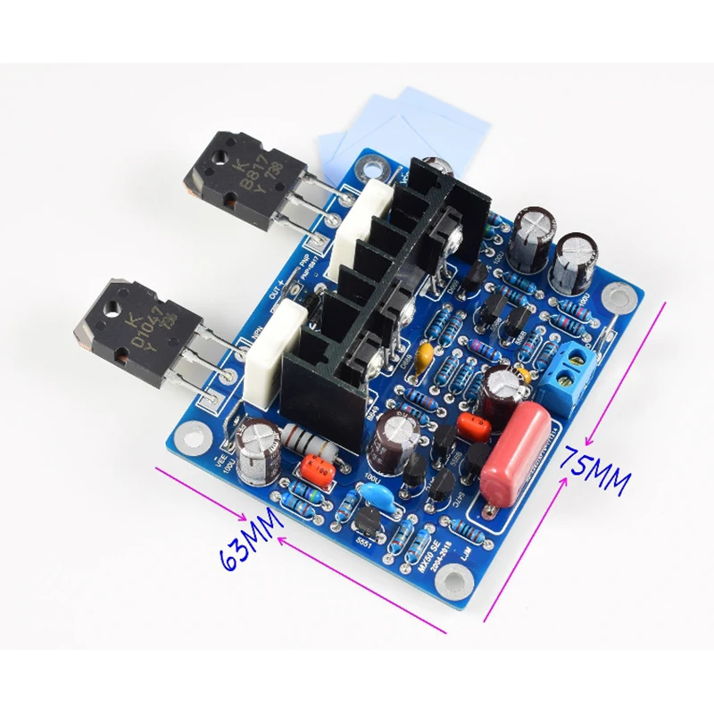 Lusya 2pcs HiFi MX50 SE KEC SANKEN 2.0 dual channel 2x 100W Stereo Power amplifier DIY KIT and finished board