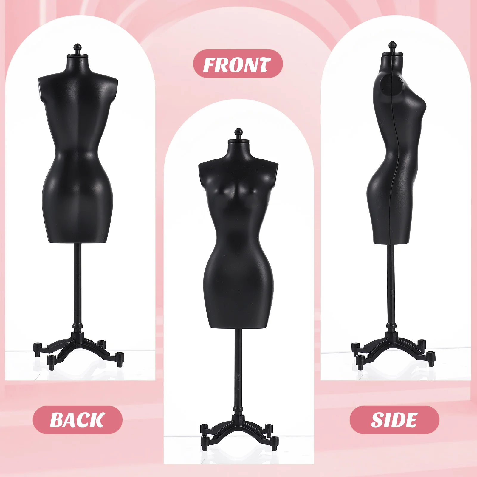 6 uds perchas de ropa modelo soporte estante de exhibición de ropa Mini maniquí miniatura mujer