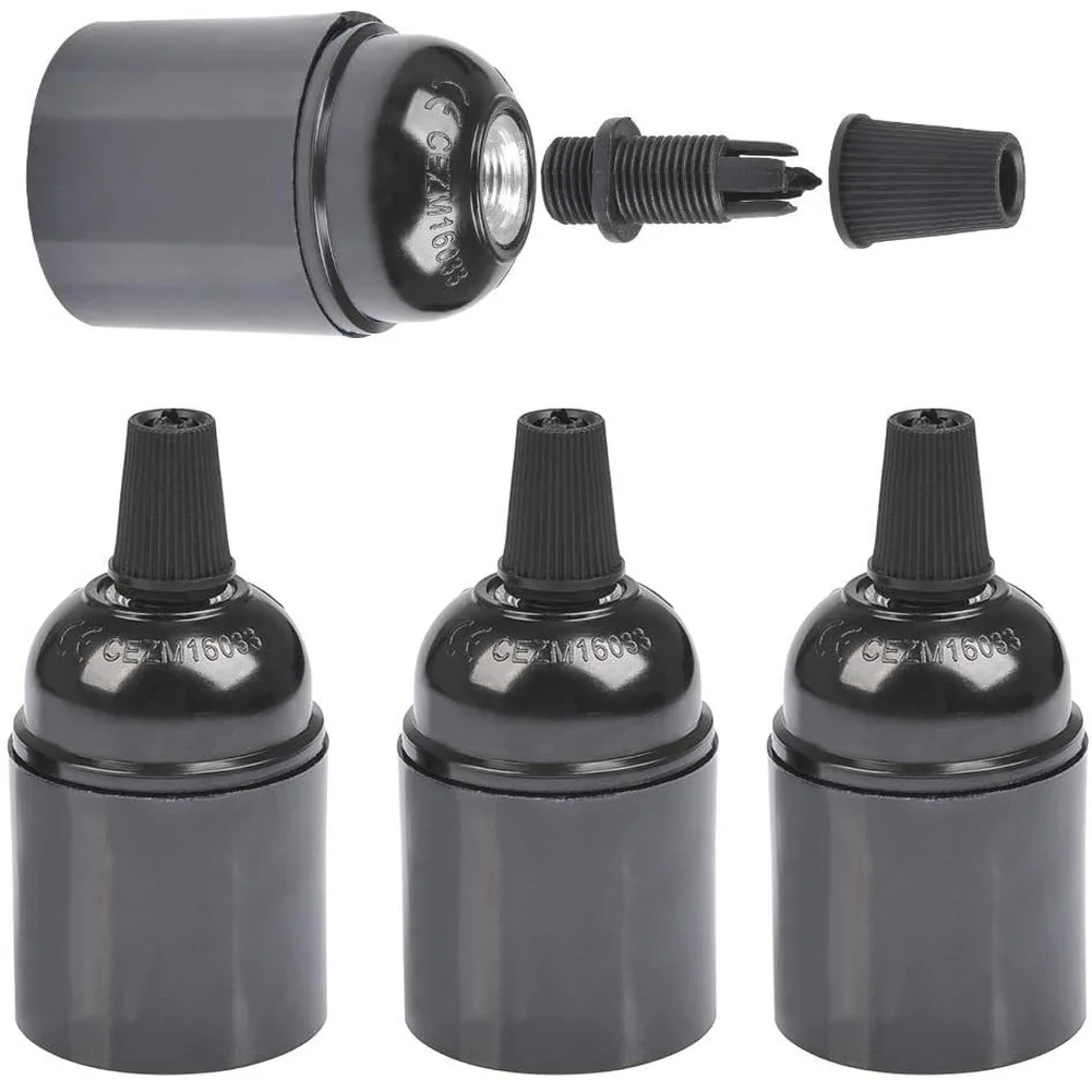 15pcs Metal For E27 Lamp Sockets 38mm Diameter 55mm Height Screw Mount Self Locking for Lighting Fixture Build