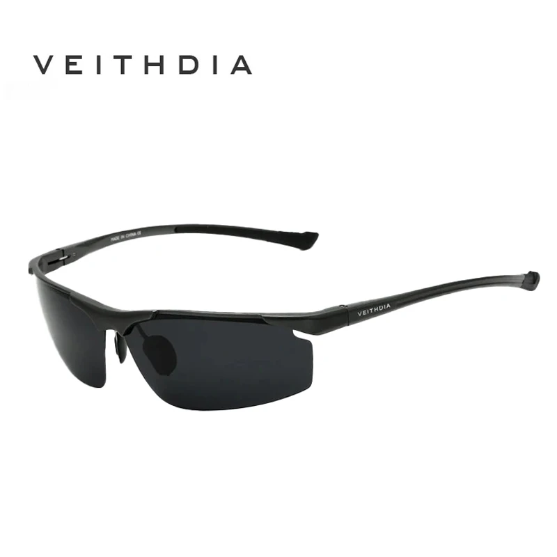 VEITHDIA-Brand Designer Sports Sunglasses for Men, Polarized UV400 Outdoor Driving Sun Glasses, Vintage Eyewear for Male, VT6587