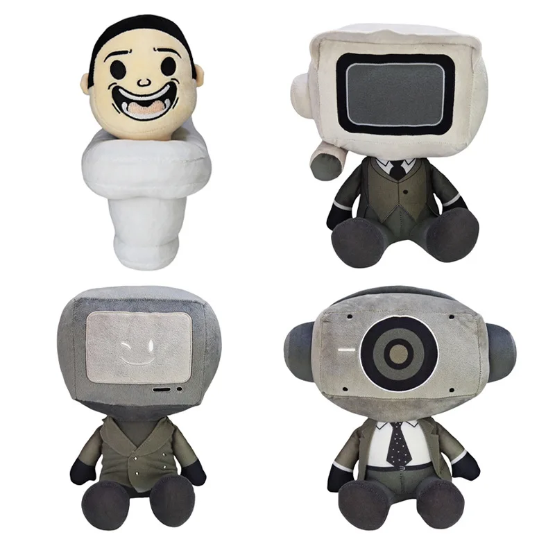 25CM Skibidi Toilet Three Body Taidan Three Body Computer Man Upgrade TV Male Doctor Men's Plush Filling Doll Soft Toy Gifts