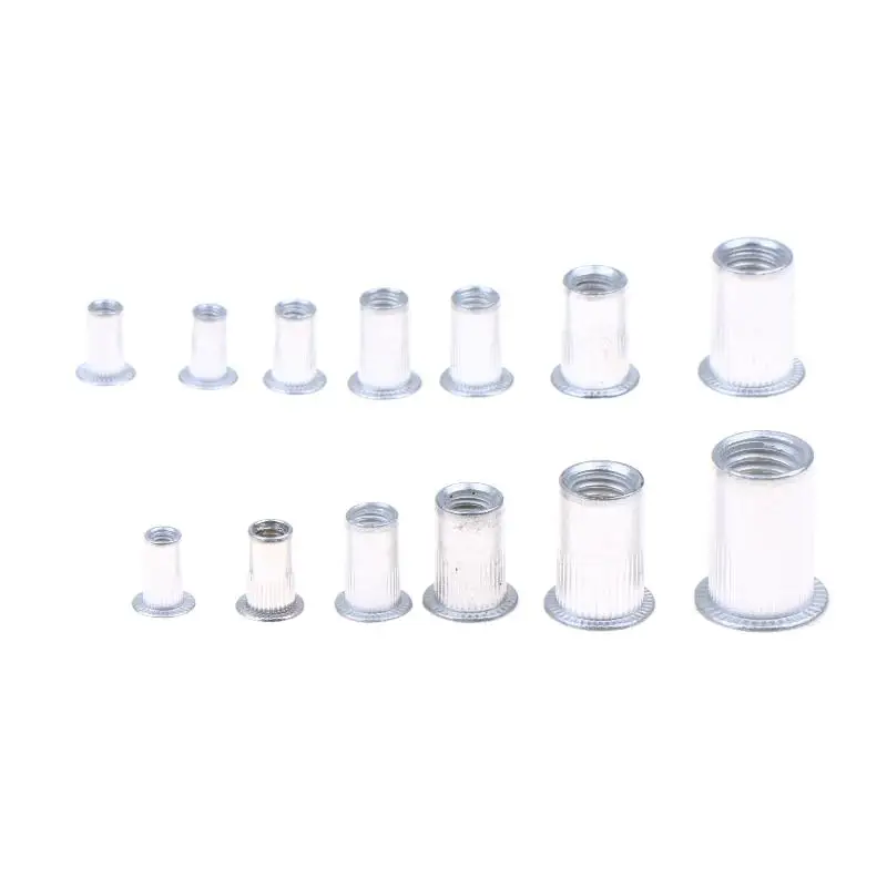 Rivet Nut Assortment 165Pcs Rust Resistant M3-M12 Flat Head Threaded Insert Rivnut Set for Automotive Repair