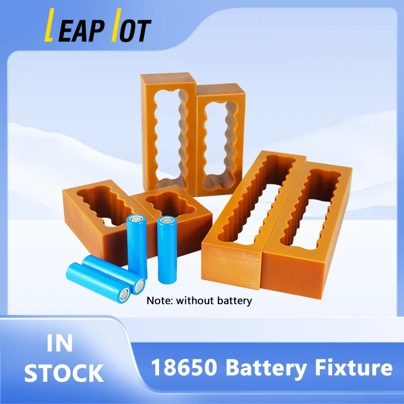 18650 Lithium Battery Holder Double Row Integrated Fixed Fixture Insulated Electric Wood for Spot Welding