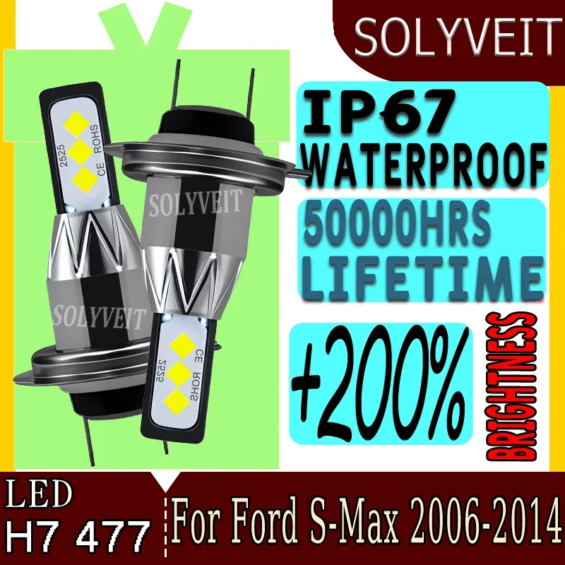 

Energy-Efficient IP67 Waterproof Rating h7 477 LED Low Beam Lights For Ford S-Max 2006 2007 2008 2009 2010 2011 2012 2013 2014