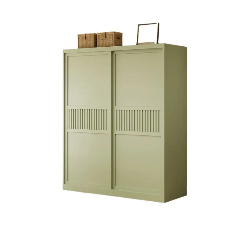

Steel wardrobe, formaldehyde-free bedroom metal storage cabinet, household sliding door small apartment wardrobe