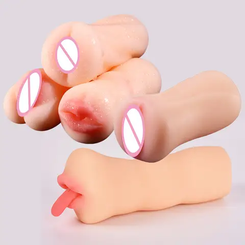 sexx Real Vagina Pussyy Male Masturbator Mouth Oral Licking Anal Ass Masturbation Cup Adult Games Erotic Products sexx Toys for Men