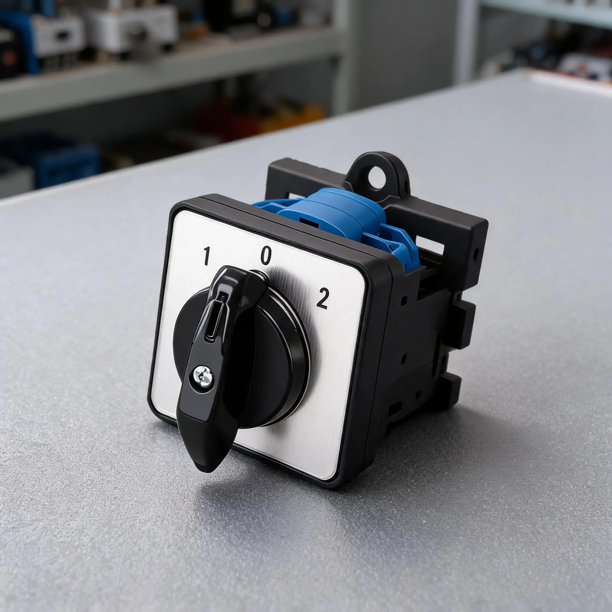 3 Position 2 Section DIN Rail Mount Rotary Changeover Switch 20A 690V Panel Selector For Industrial Electrical Control System