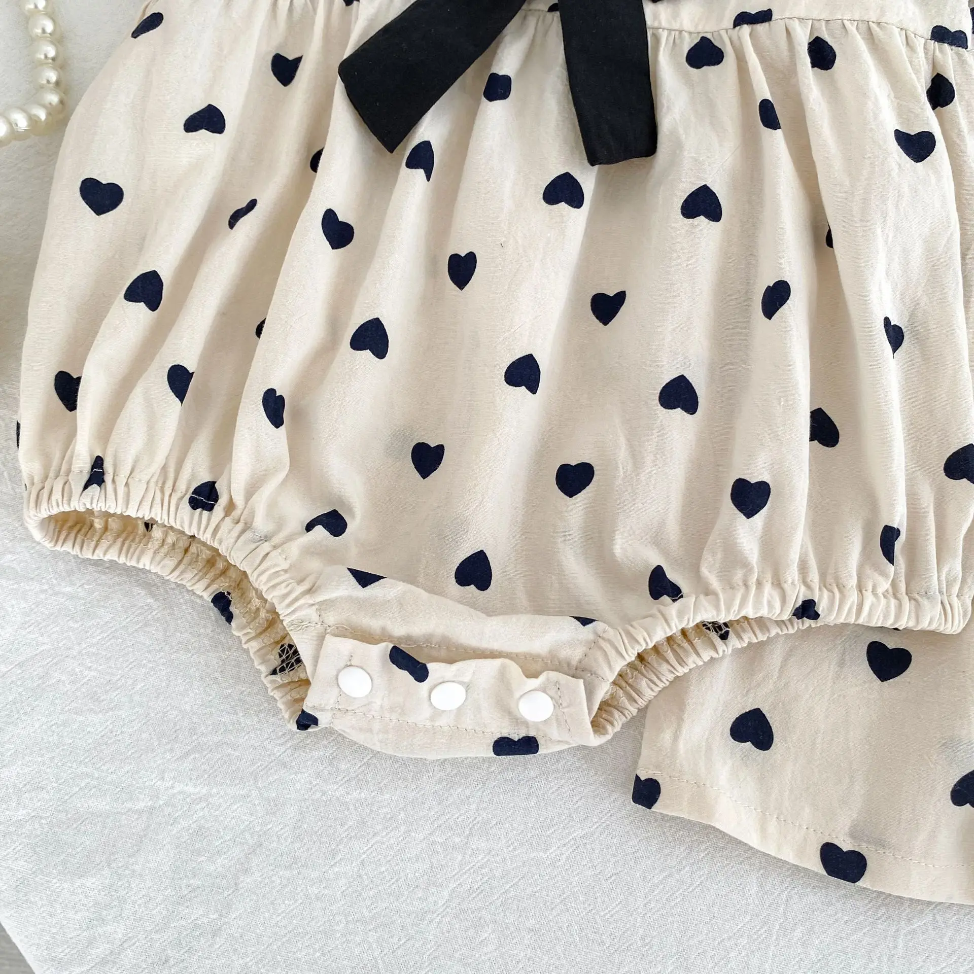2026 Neues Frühlings-Schwesterkleid 2-6 Jahre Mädchen Partykleid Baumwolle Kinder Herzförmiges Kleid 0-24 Monate Baby Mädchen Kurzarm Bedruckter Strampler – Detail 26