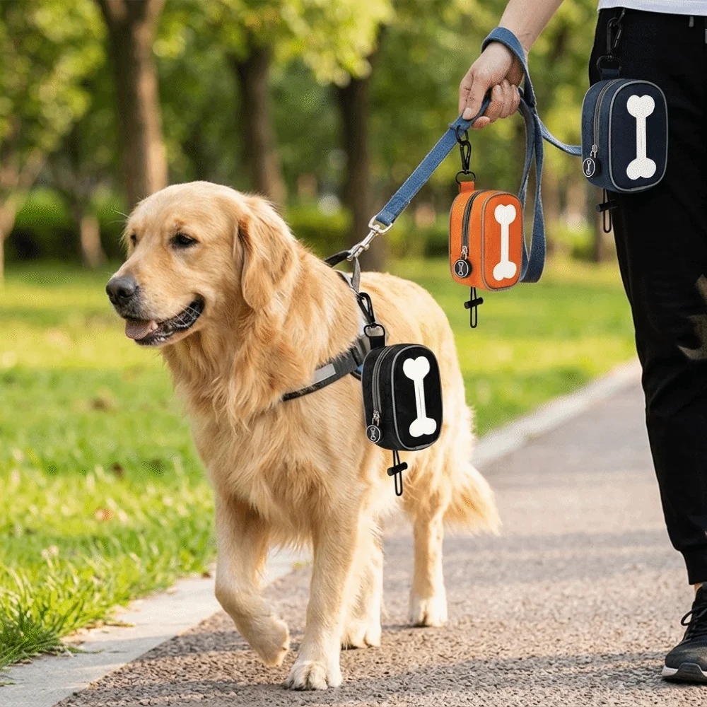 Durable Nylon Dog Poop Bag Dispenser Multi Color Options Compact Size Dog Poop Pouch Light Weight Pouch Shaped