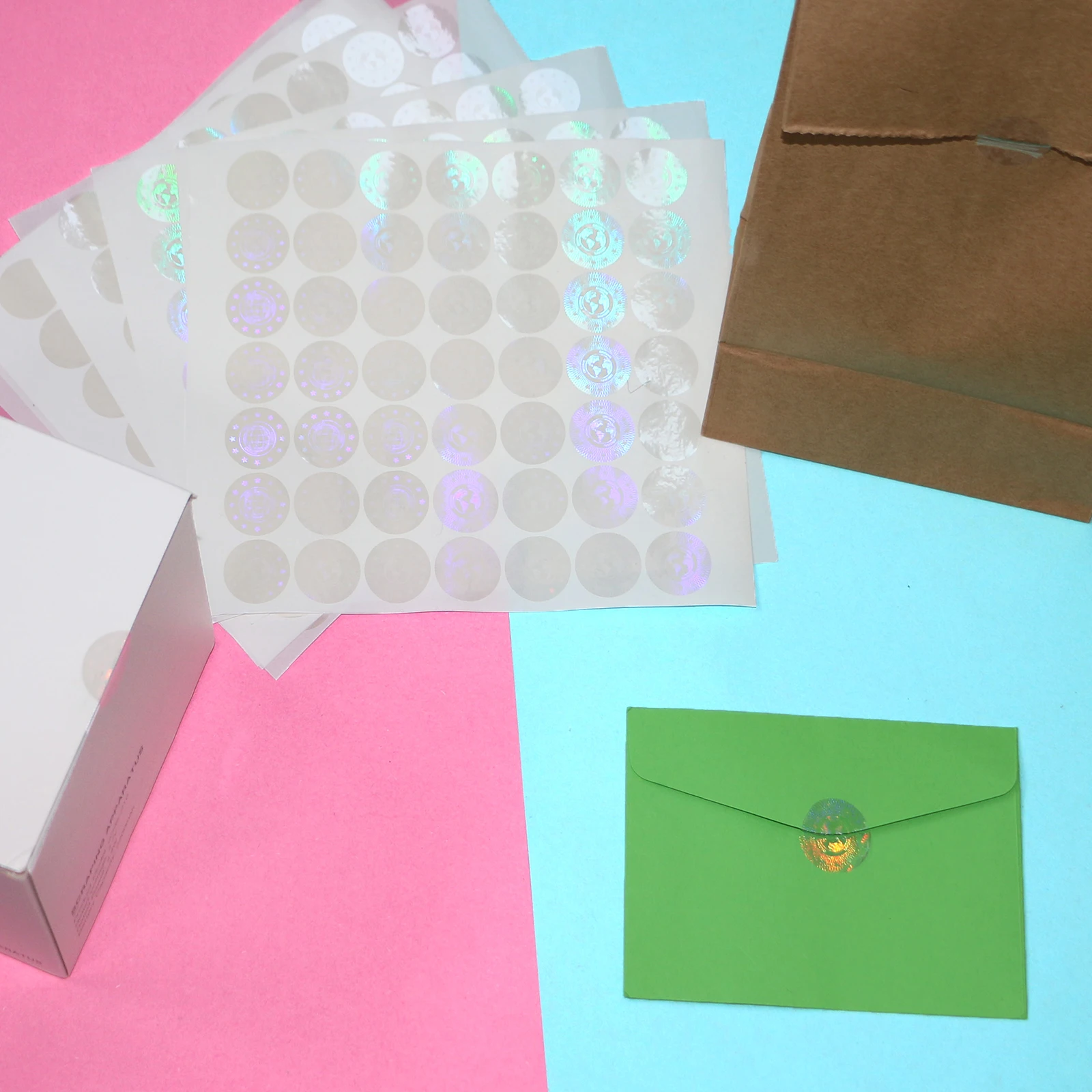 Runde Transparente Aufkleber Manipulationssichere Etiketten Hochsicherheitsaufkleber Void-Etikett Garantiesiegel Holographische Aufkleber 0,8 Zoll – Detail 3