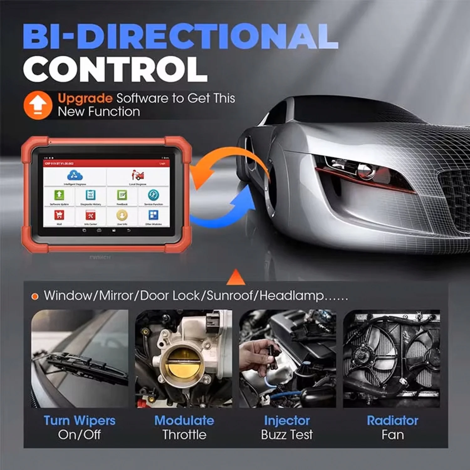 LAUNCH X431 CRP919X BT Wireles - огляд і ціна Obd2 Scanner Bidirectional Launch X431