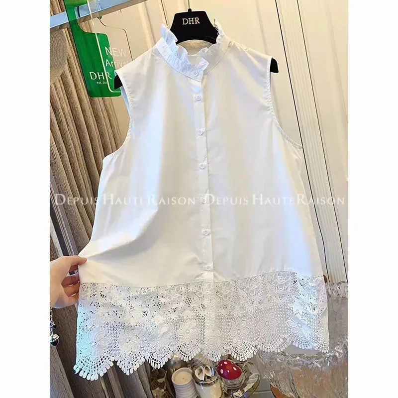 

Женская темпераментная модная новая кружевная рубашка с изображением Джокера, жилет, свободная рубашка с Джокером, однобортная повседневная освежающая простая футболка