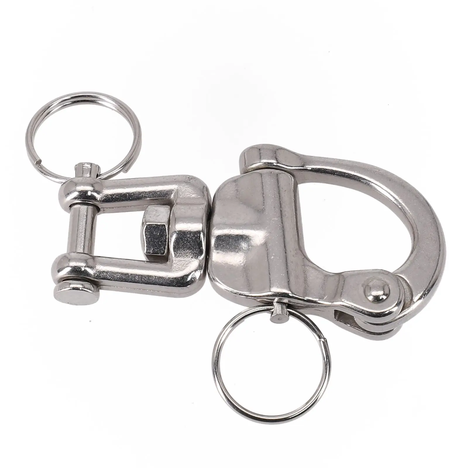 

High Quality Swivel Shackle Boat Parts Spare Parts Spring Rotatable Sailboat Sailing Silver 70mm Accessories Fork