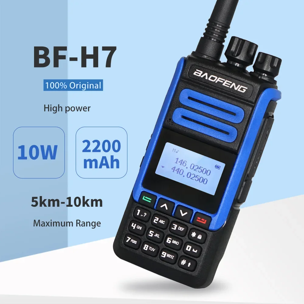 BaoFeng BF-H7 Powerful Walkie Talkie 10W Portable CB Radio FM Transceiver Dual Band Two Way Radio with Battery For Hunt Forest