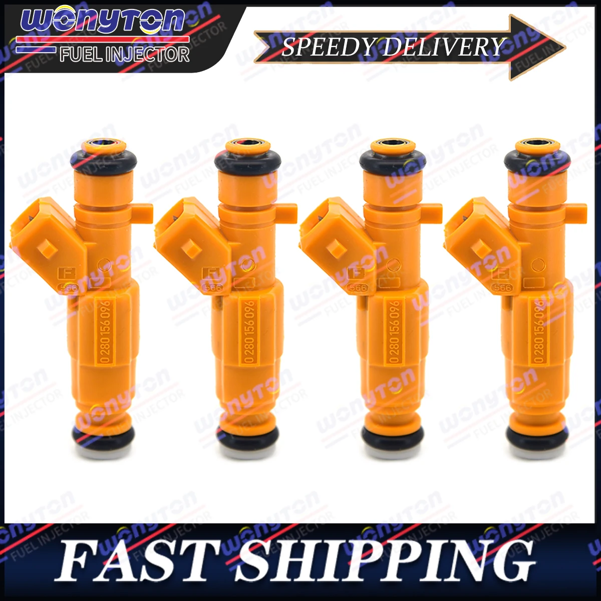 

4Pcs Fuel Injectors 0280156096 032906031D For Volkswagen Golf Polo Seat Cordoba
