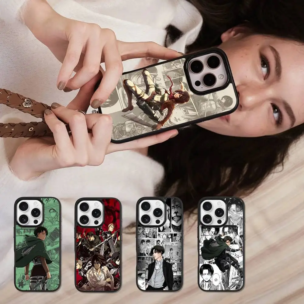 Anime A-Attack On T-Titan Phone Case For Iphone Black Hard Plastic 17 Air 16 15 14 13 12 11Pro Max PC TPU Cover