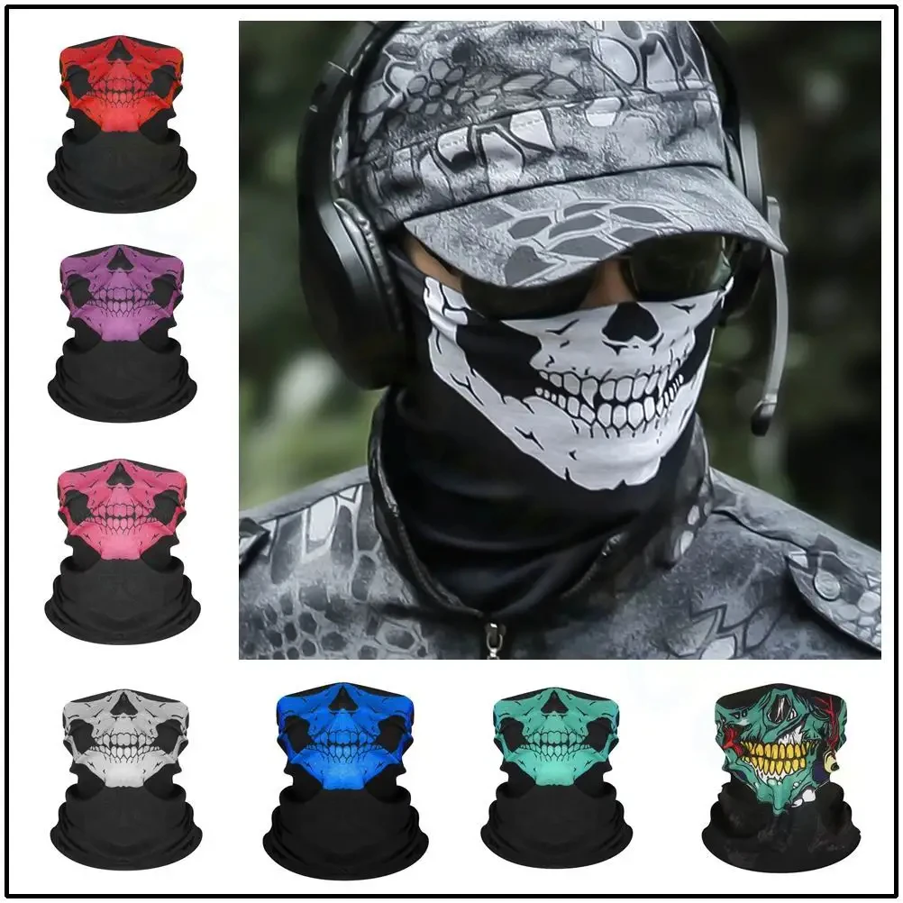 Cycling Outdoor Skull Seamless Balaclava Magic Scarf New Men Women Sun Protection Bandana Neck Gaiters Riding Camping Scarf