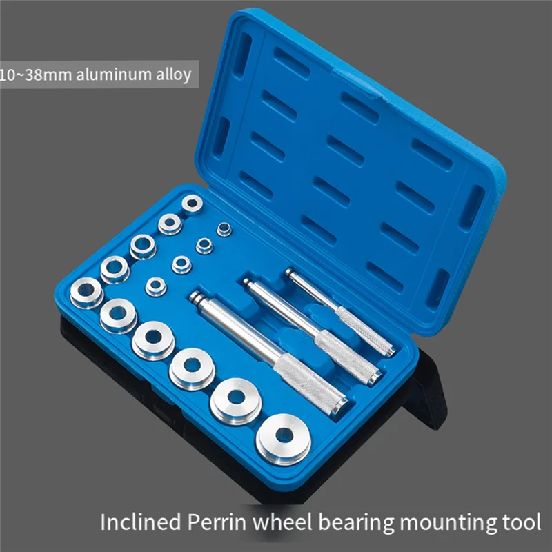 

A42M-17PCS Набор драйверов для установки подшипников и уплотнений из алюминиевого сплава, набор драйверов для гонок и уплотнений подшипника колеса, инструмент для удаления