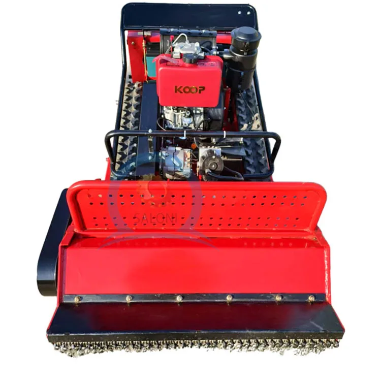 حار بيع محرك الديزل التحكم عن بعد آلة الزاحف متعددة الوظائف مع جزازة الغابات المهاد #4