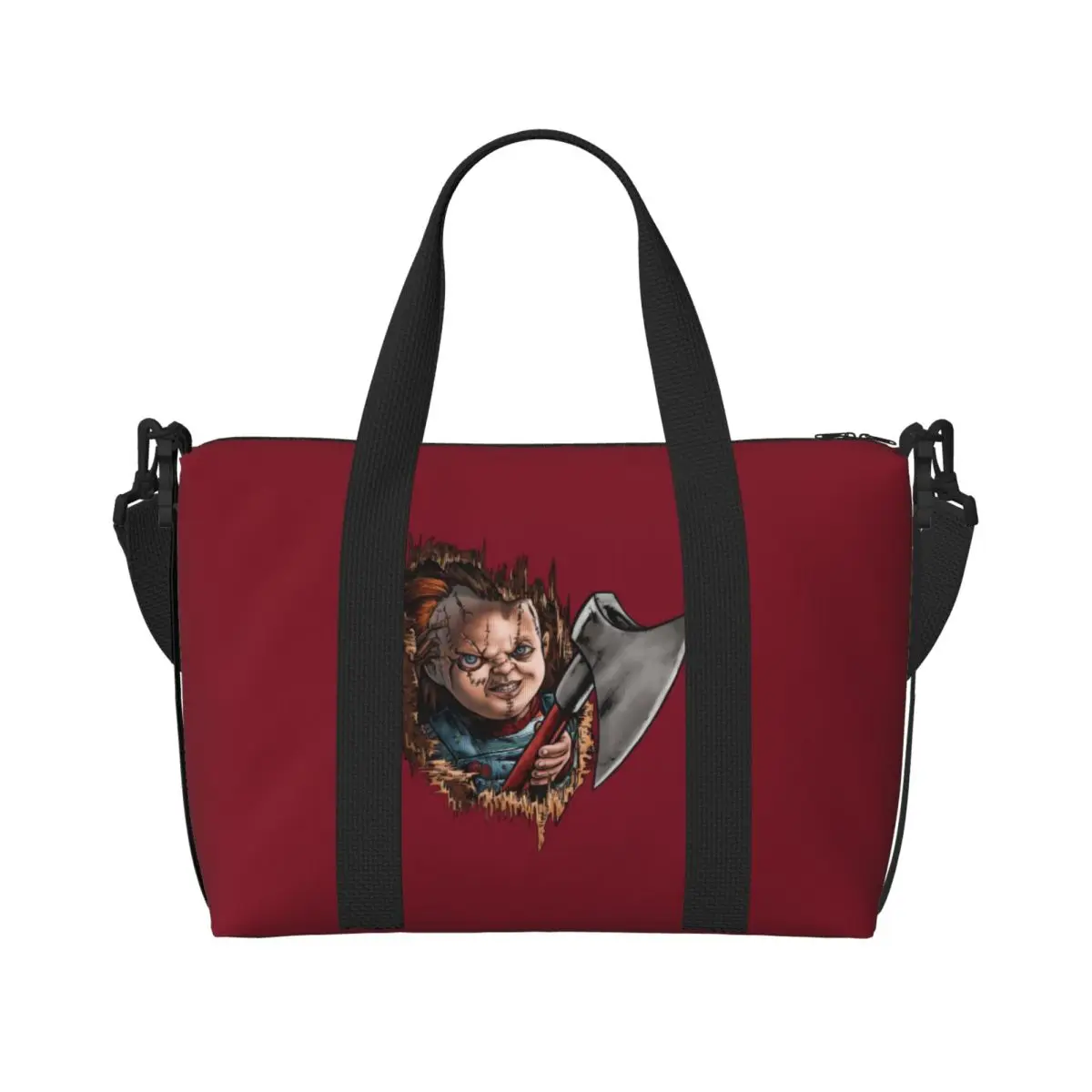 

Изготовленная на заказ детская сумка для покупок, продукты Чаки, женская большая вместительная сумка для фильма ужасов, пляжные дорожные сумки для спортзала