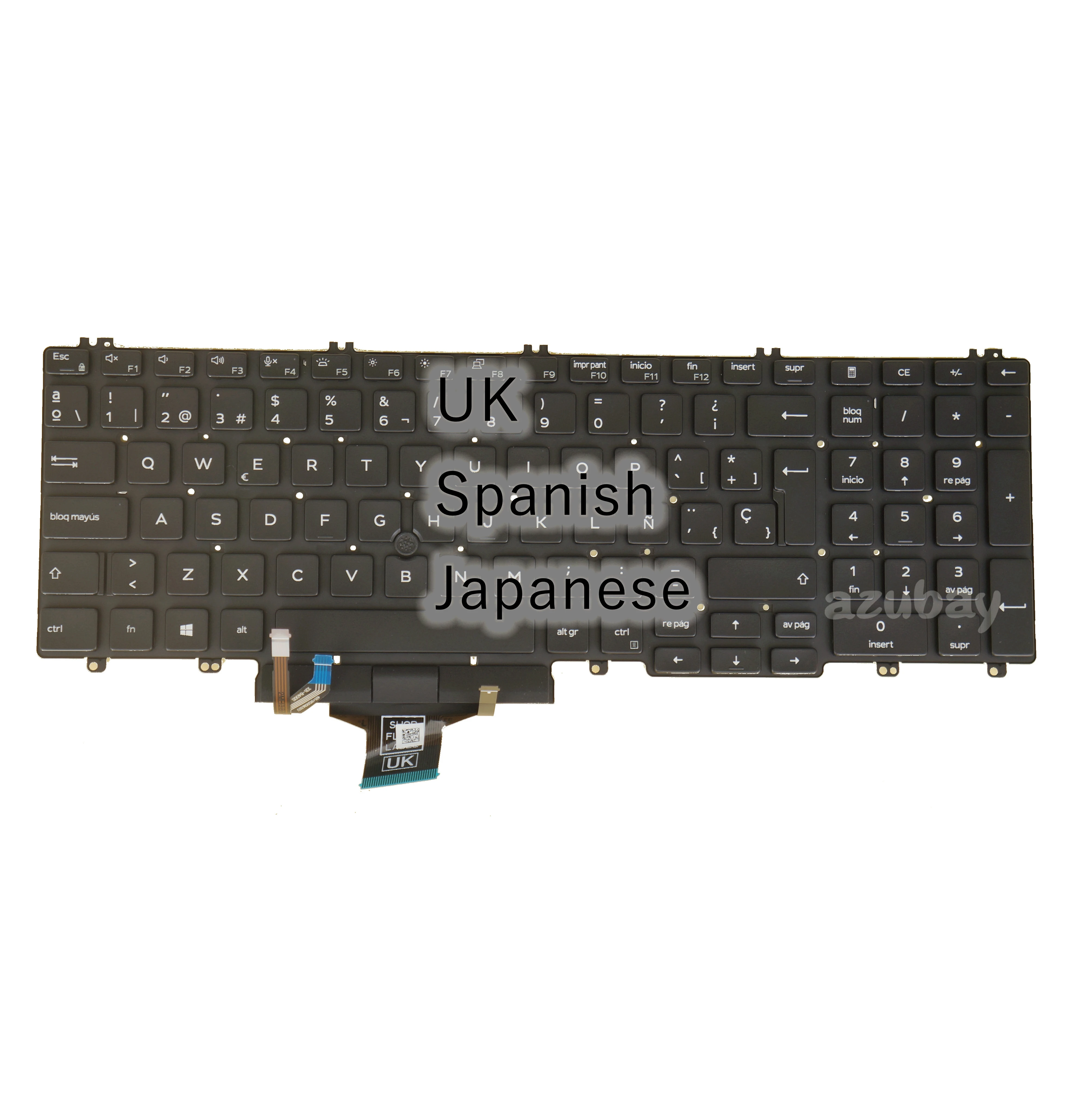 Teclado retroiluminado para Dell Latitude 5500, 5501, 5510, 5511, Precision 3540, 3541, 3550, 3551, 0V35F8, 0XT0PR, 0xpypv, RW0XP