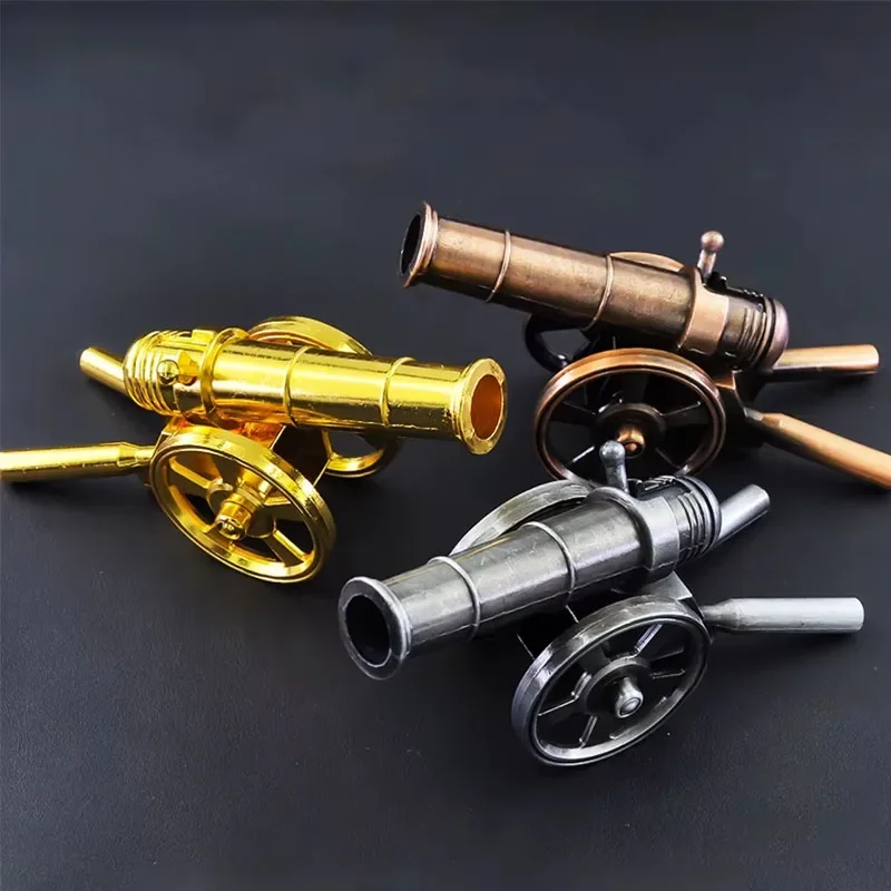 Launchable Metal Cannon Model Retro Home Decoration Office Desktop Decor Accessories Model Ornament Art Furnishing Articles Gift