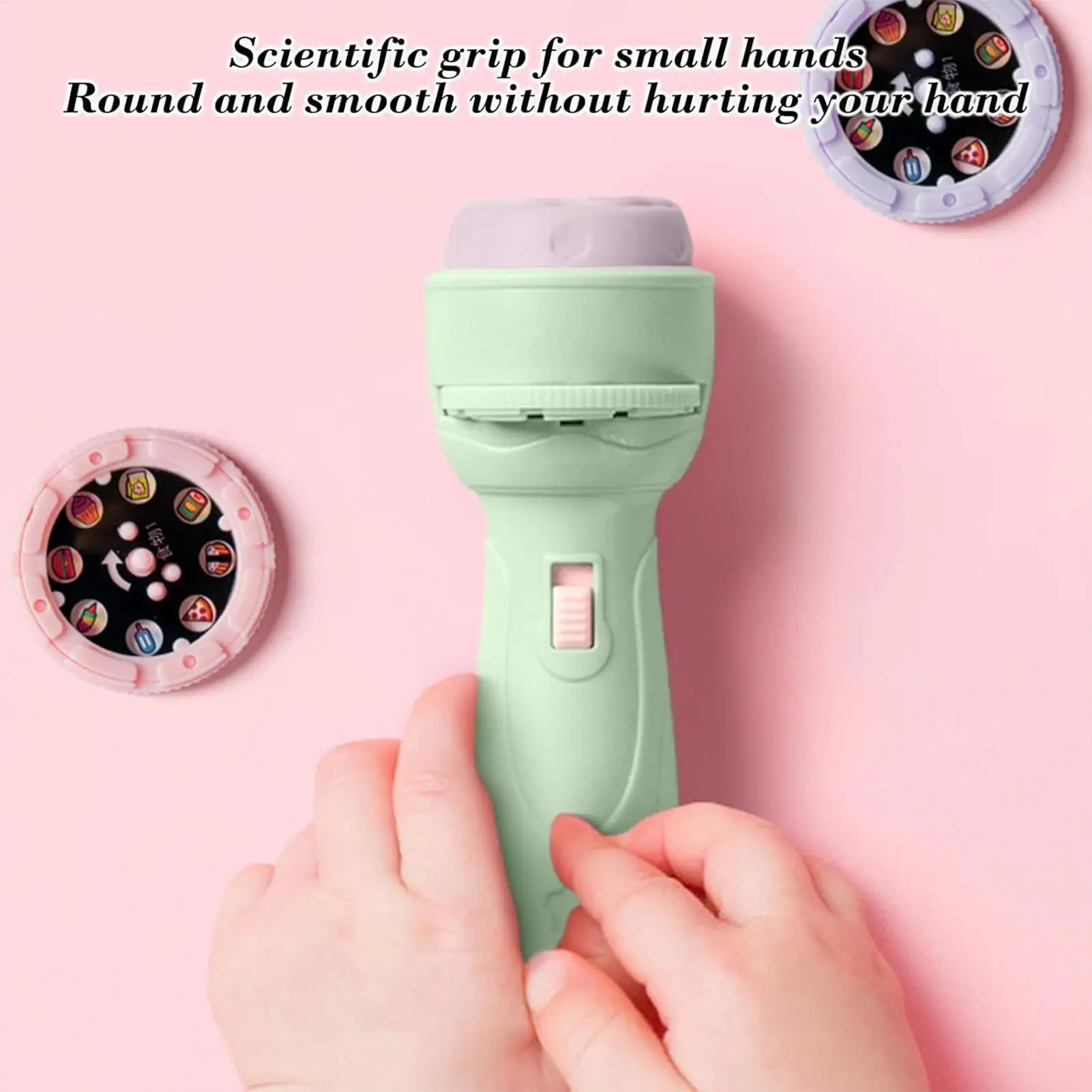 Kids Projector Flashlight 40 Patterns Projection Torch Educational Night Light Plastic Toy Christmas Gift for Boys Girls Toddler