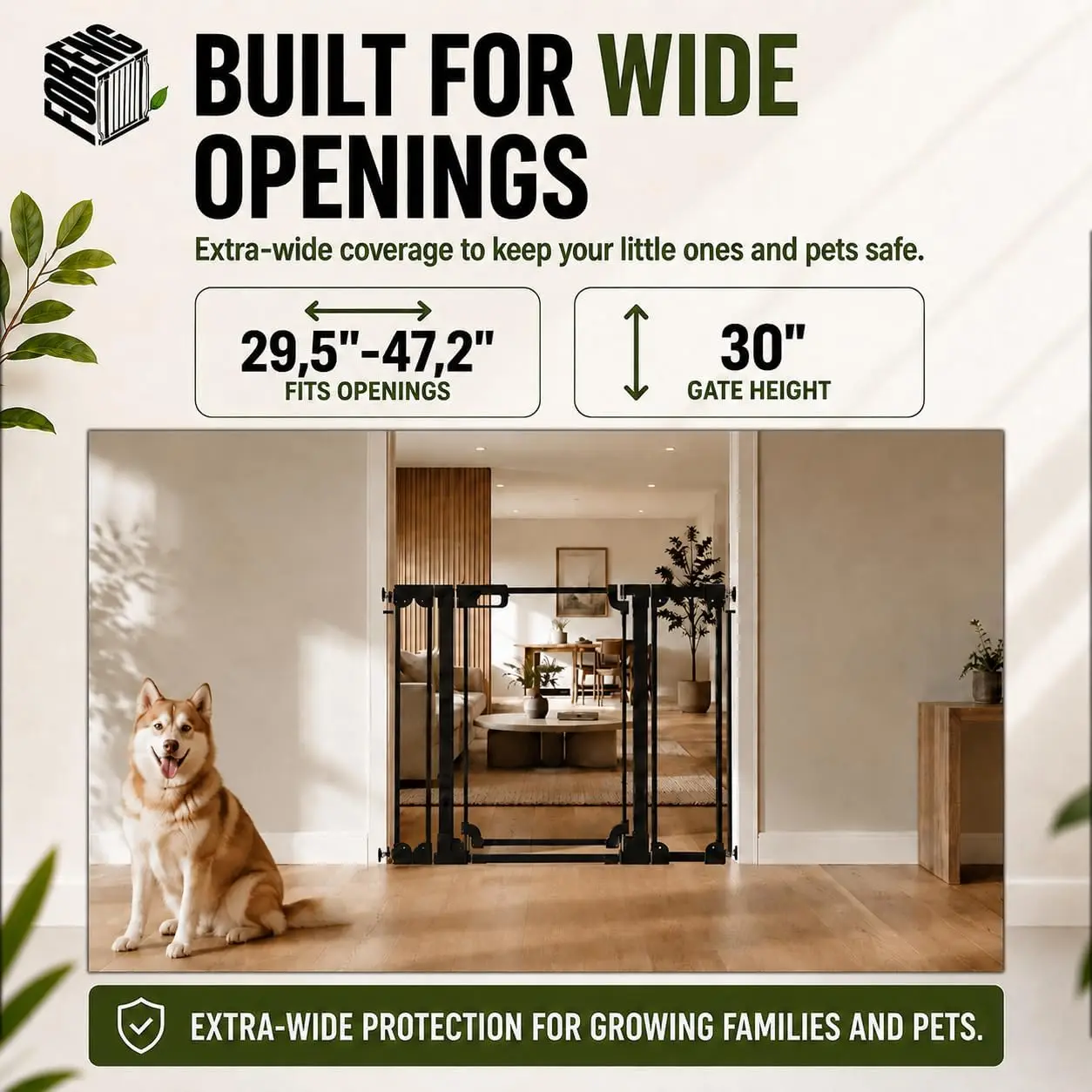 Clear Acrylic Baby Gate 307 Tall 295 472 Wide Black Walk Through Metal Frame Dog Gate Double Lock Auto Close No Drill Pressure M