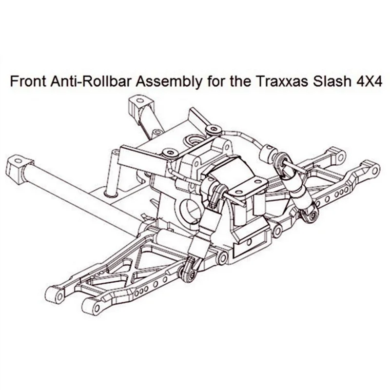 Front and Rear Sway Bar Kit SLF311 for Traxxas 4X4 Slash Stampede Rustler Rally RC Car Upgrade Parts