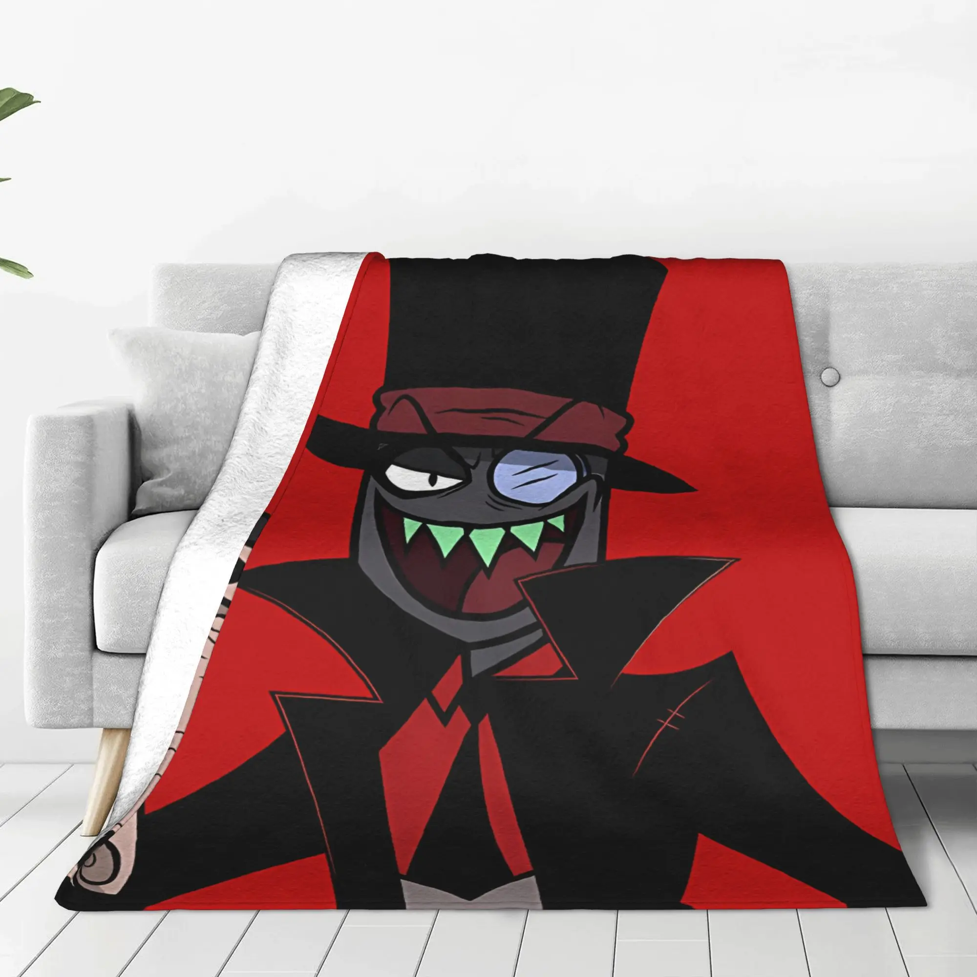 1PC Home Cutecore Contract Black Hat Villainous Blanket Super Cosy Plush Home Living Room Sofa Halloween