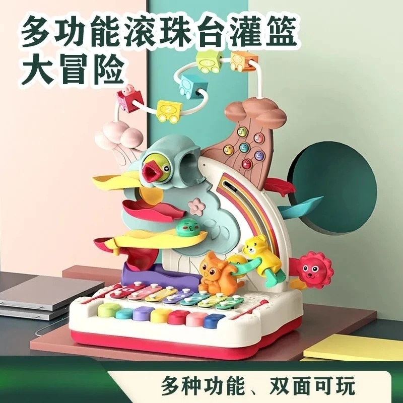 Multifunctional Electronic Percussion Ball Slippery Track Piano Toy Brain Intelligence Music Gift for Kids